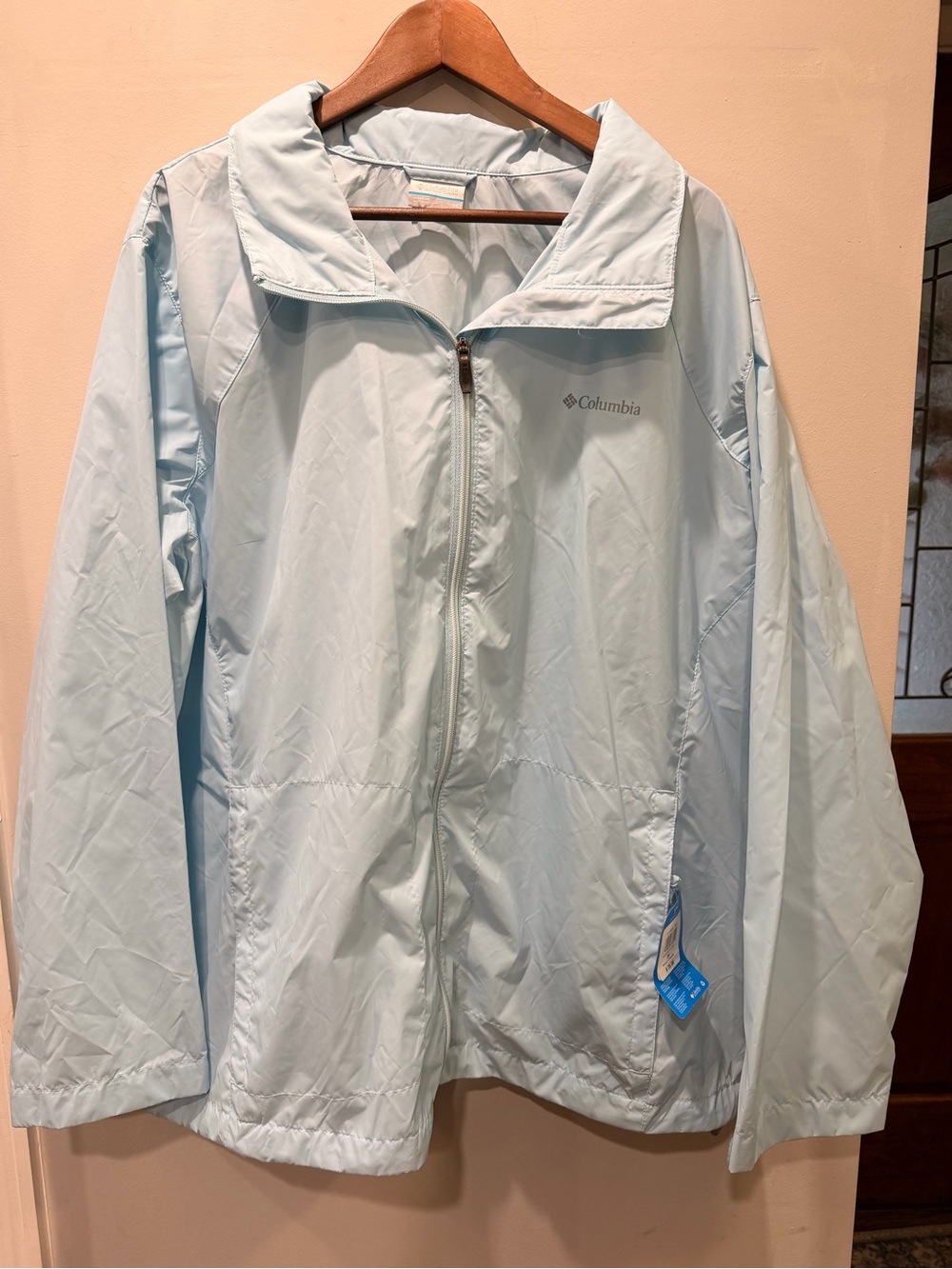 NWT Columbia Switchback III Rain Jacket 3X Light Blue